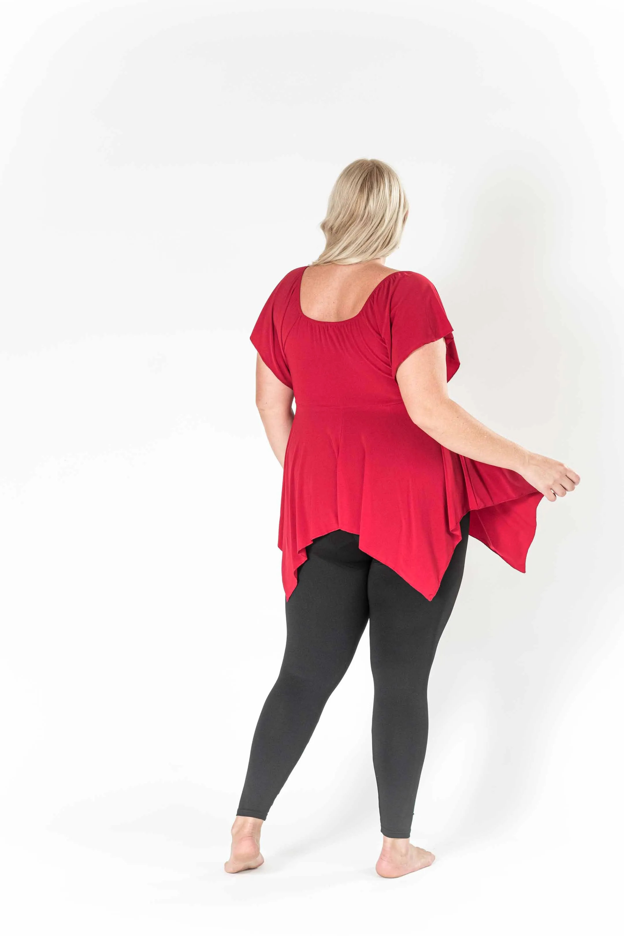 The Fun Red V-Neck Top