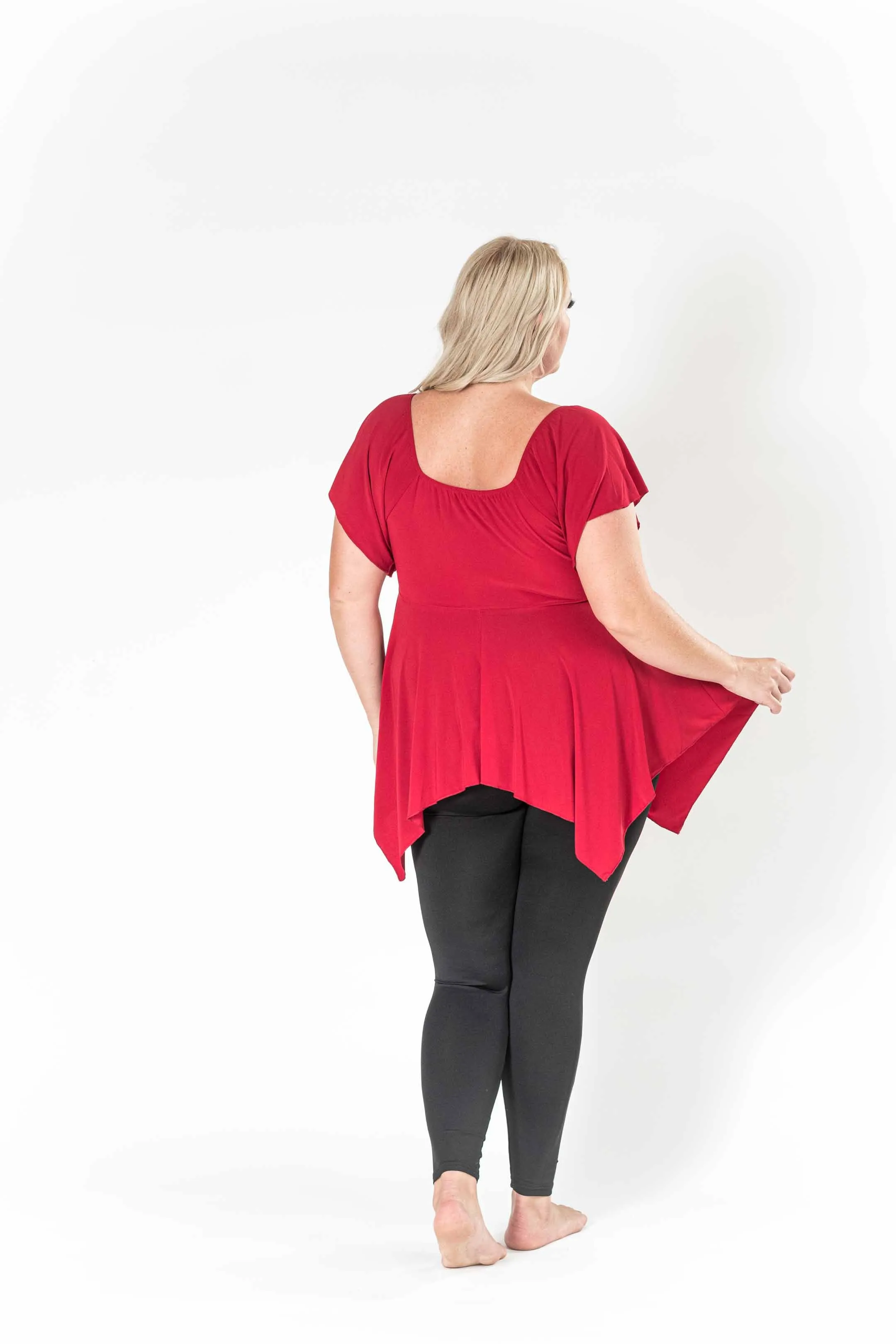 The Fun Red V-Neck Top