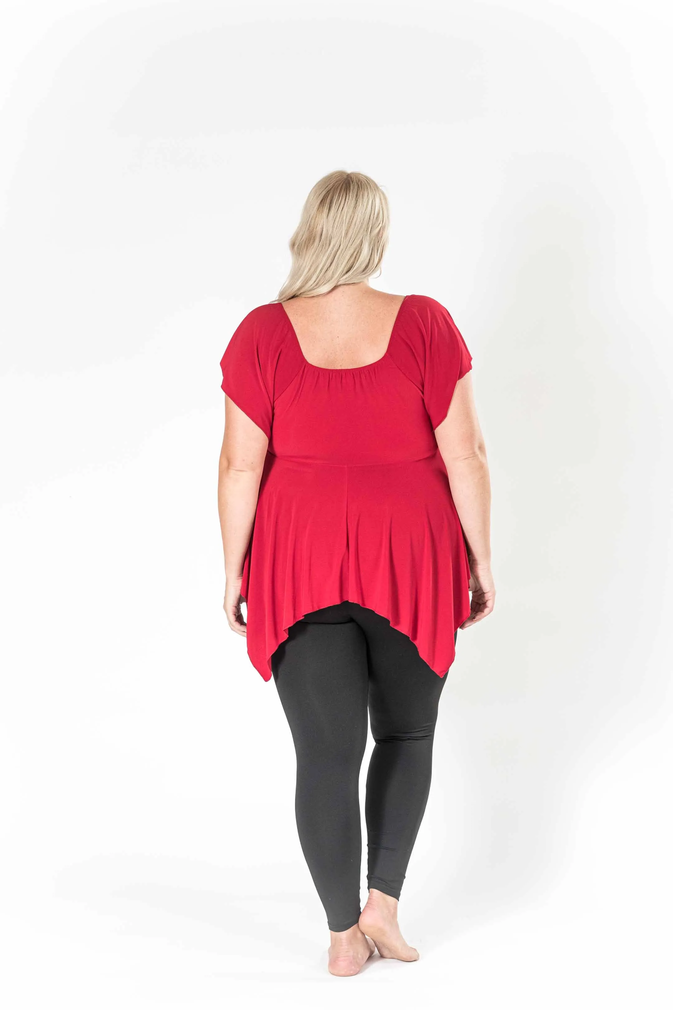 The Fun Red V-Neck Top