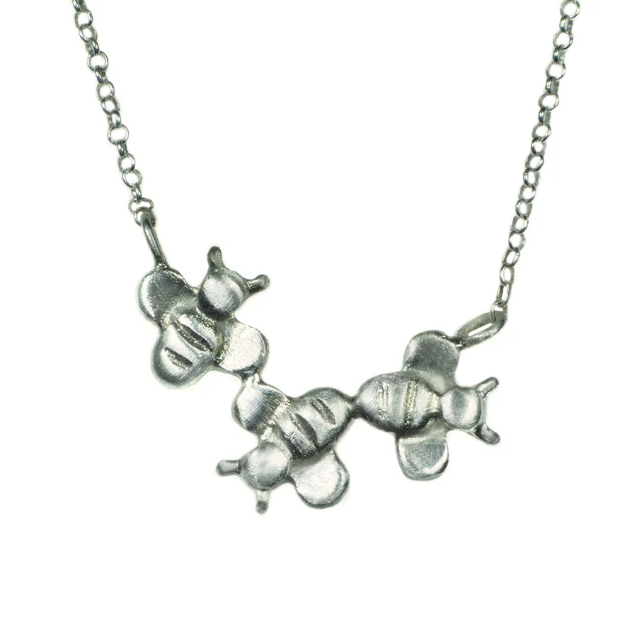 Triple Bee Necklace