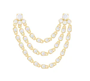 Triple Chain Diamond Dangle Earring