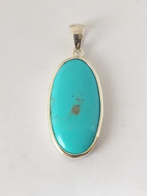 Turkis Sterling Silver Turquoise Pendant