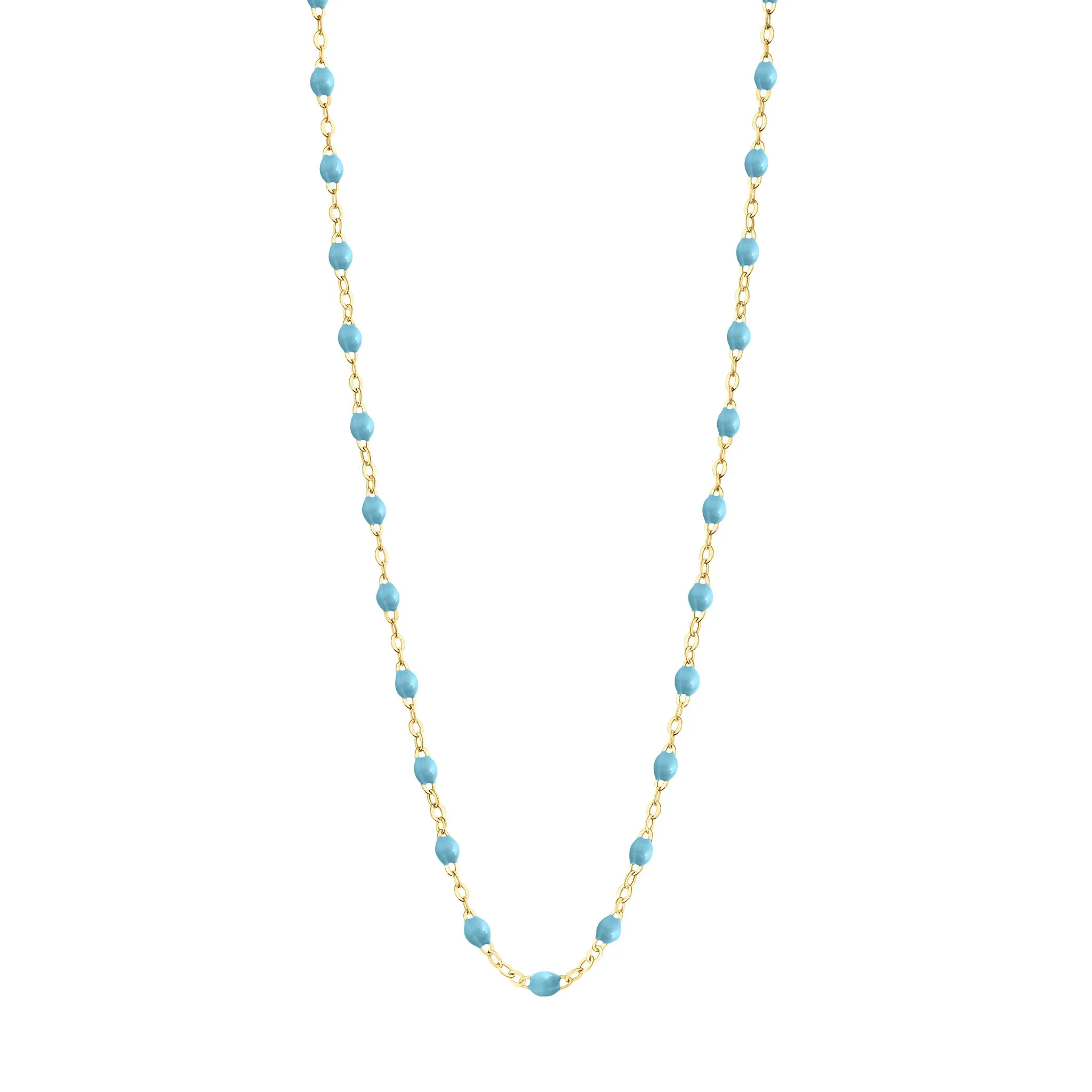 TURQUOISE GIGI CLASSIC NECKLACE 18 INCH- 18K YELLOW GOLD
