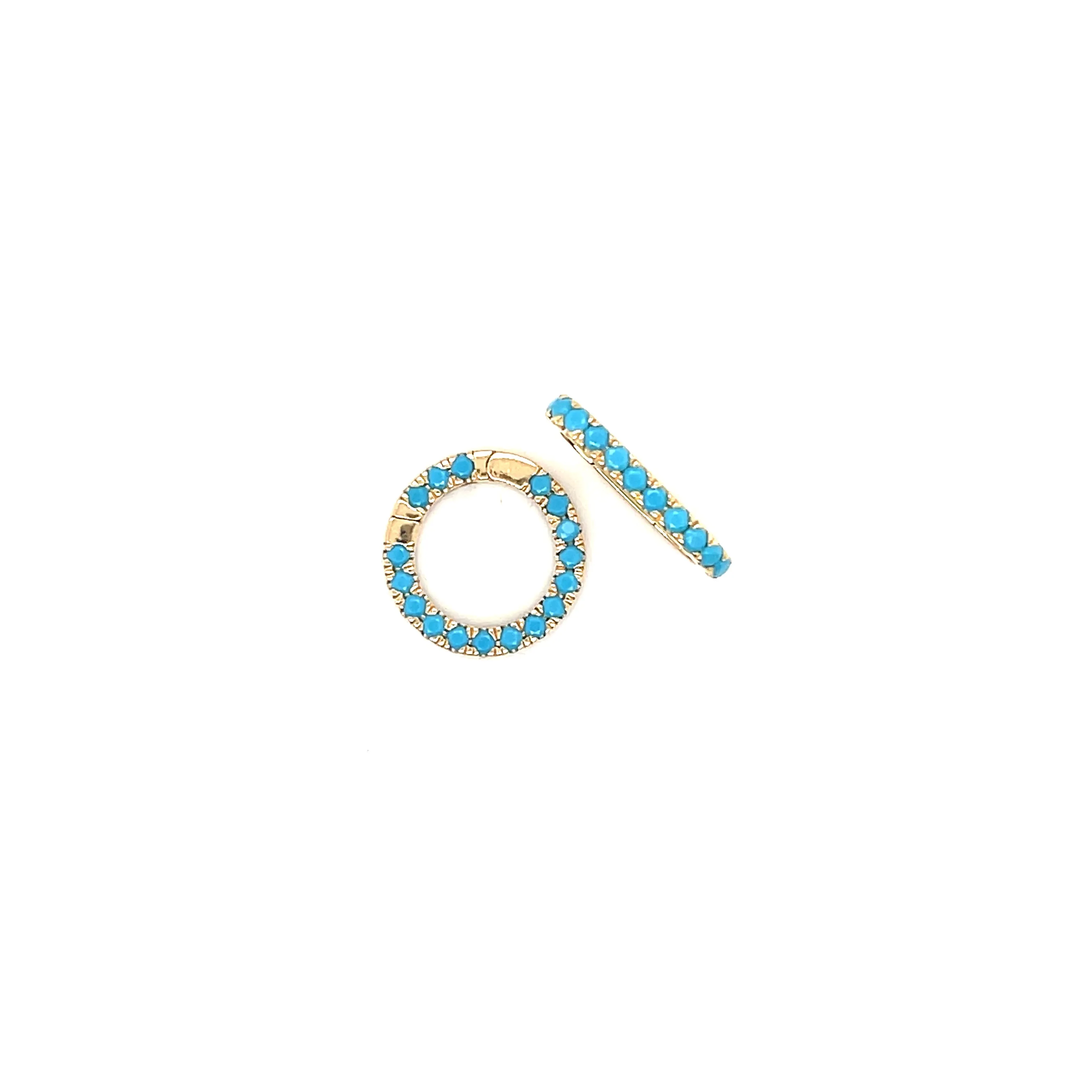 Turquoise Paper Clip Charm Hanger (Small)