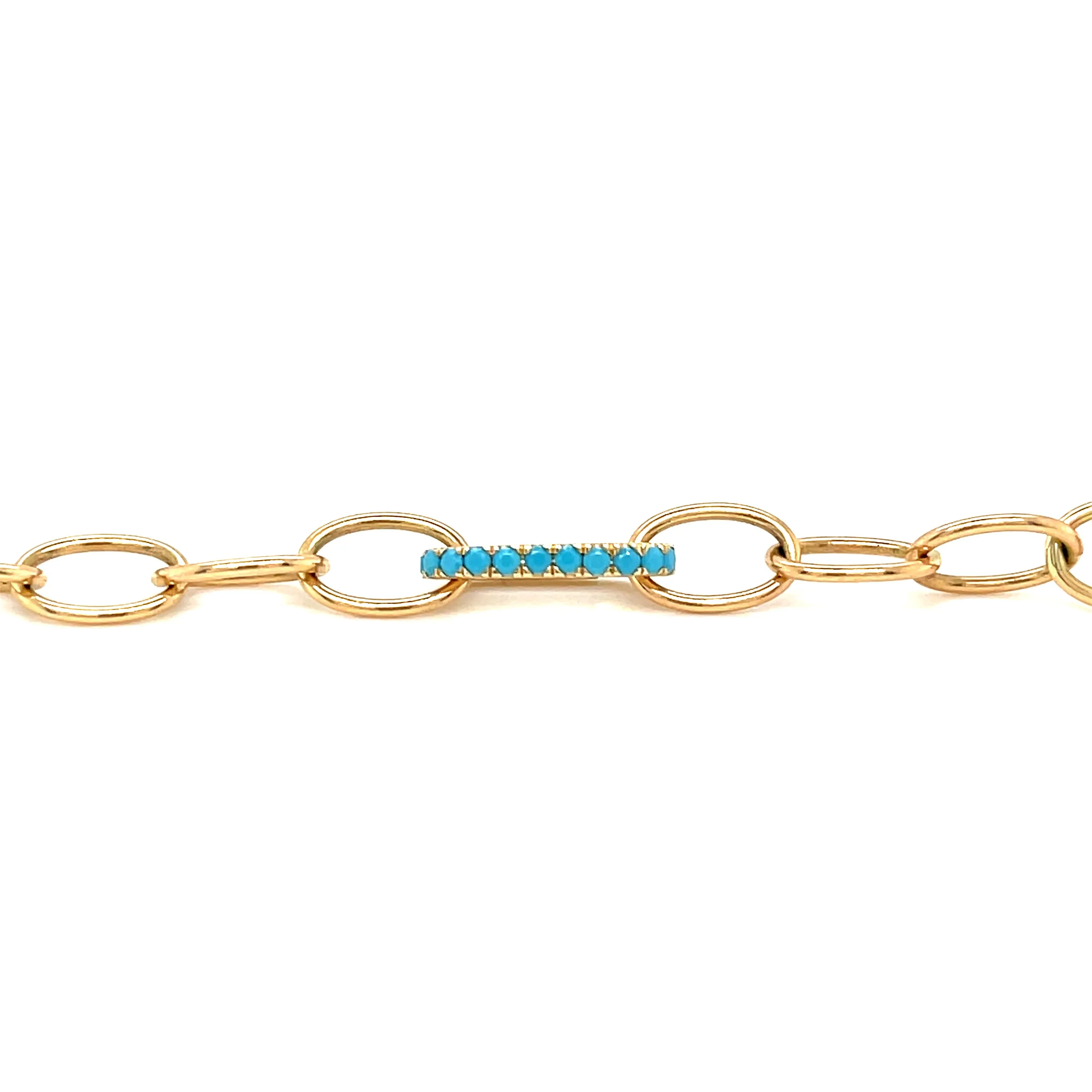 Turquoise Paper Clip Charm Hanger (Small)