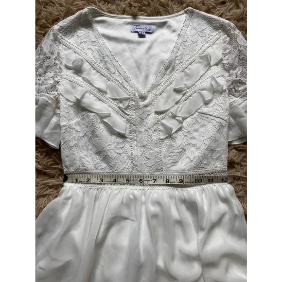 Two Sisters The Label Tilly White Mini Lace Dress US 2 XS