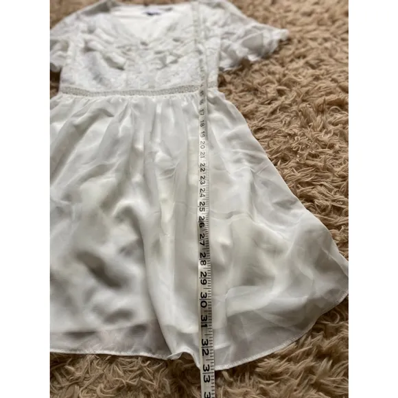 Two Sisters The Label Tilly White Mini Lace Dress US 2 XS
