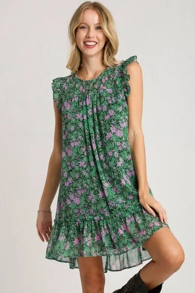 Umgee Smocked Flower Fields Dress