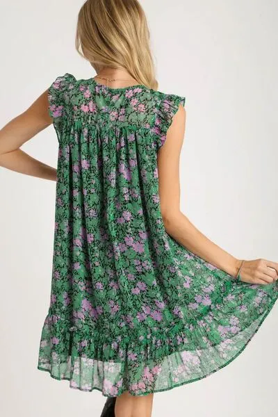 Umgee Smocked Flower Fields Dress