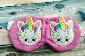 Unicorn sleep mask - pajama party - unicorn donut - magical - fantasy - kids sleep mask - unicorn party favor - magical party favor - sleep
