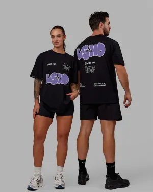 Unisex Journey FLXCotton Tee - Black-Dahlia Purple