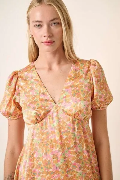 Verona Puff Sleeve Mini Dress