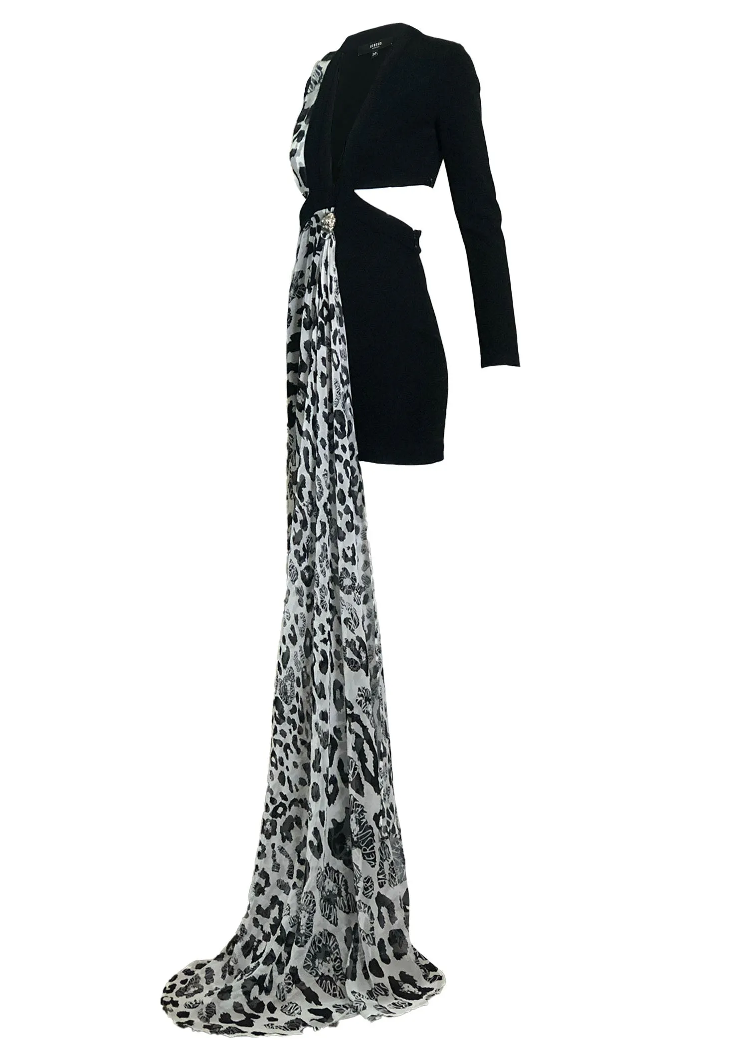 Versace Out of Control Cut Out Mini Dress with Huge Swag