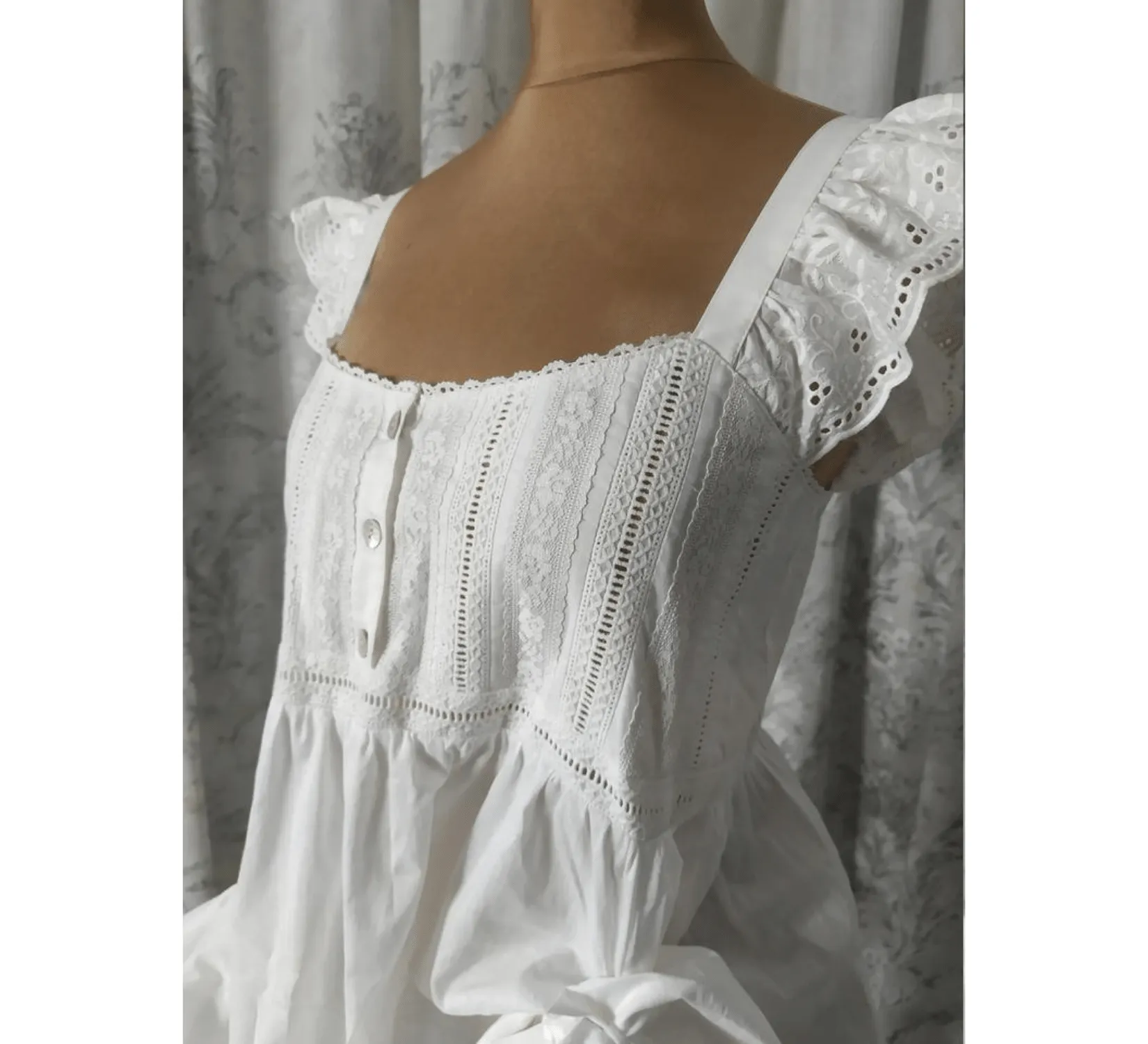 Victorian batiste chemise and bloomers