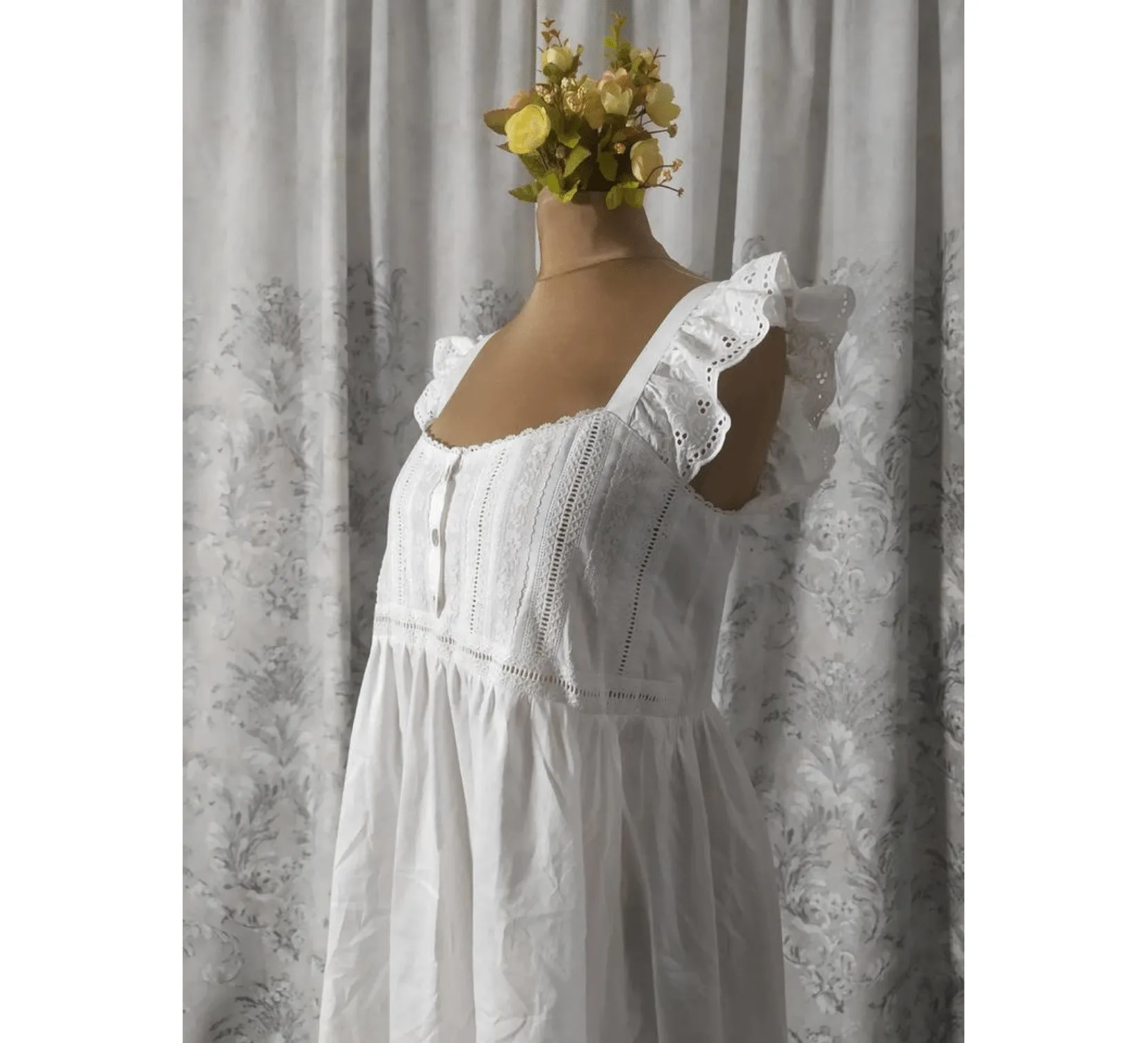 Victorian batiste chemise and bloomers