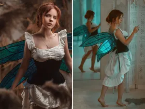 Victorian batiste chemise and bloomers