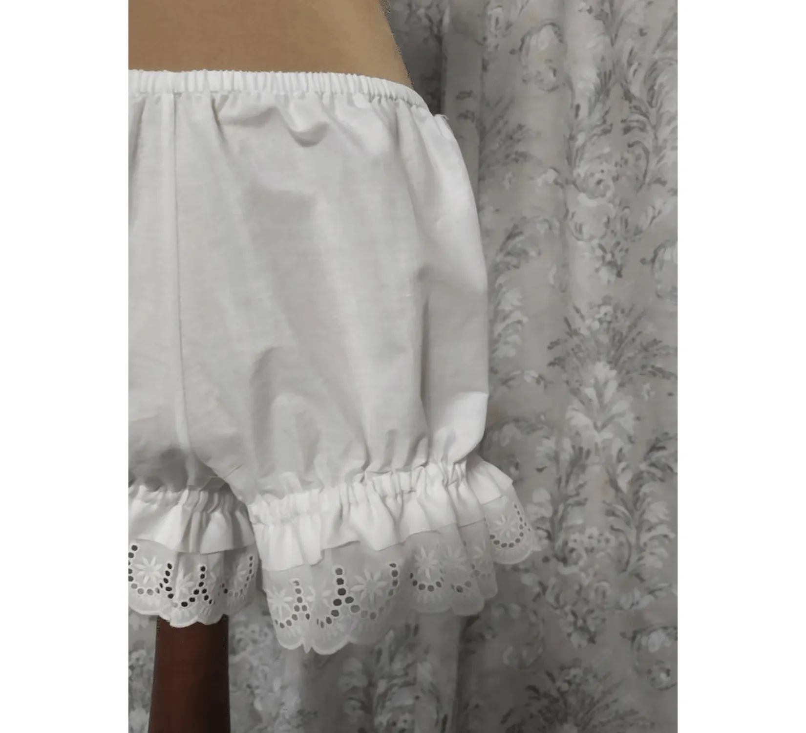 Victorian batiste chemise and bloomers