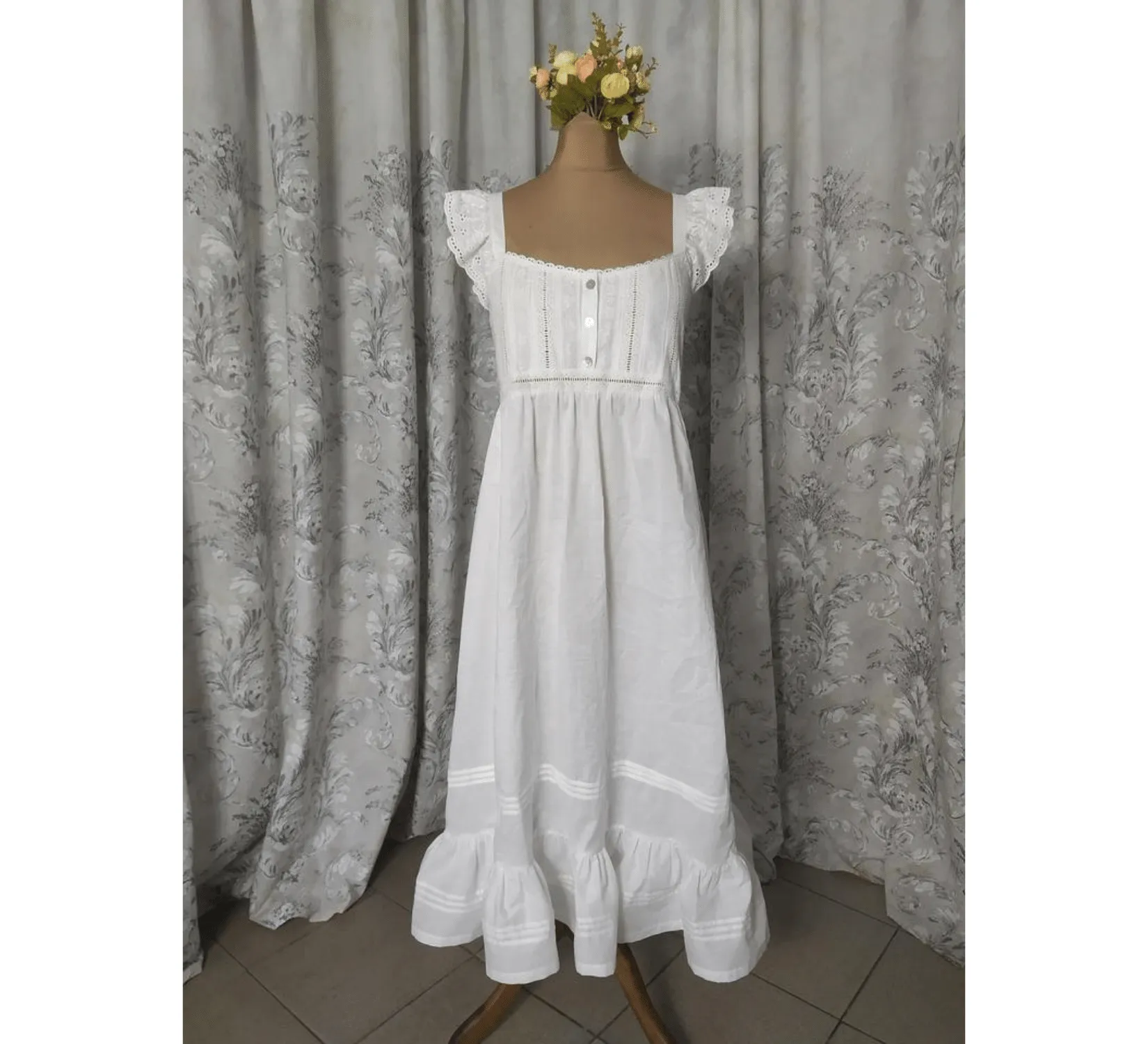 Victorian batiste chemise and bloomers