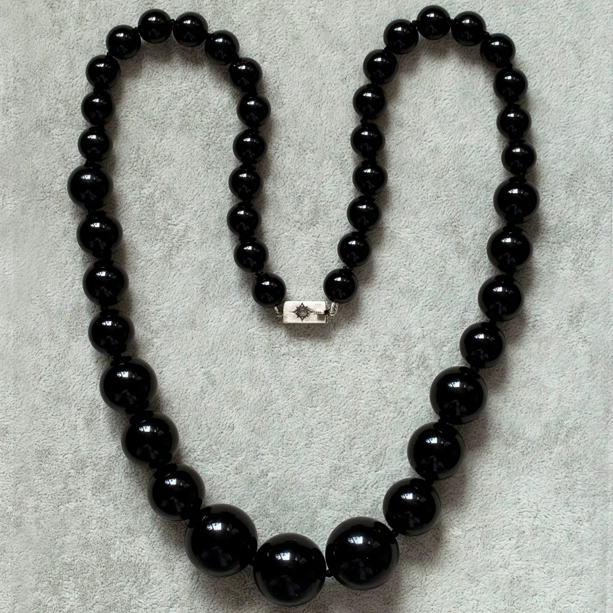 Victorian Whitby Jet Bead Necklace