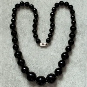 Victorian Whitby Jet Bead Necklace