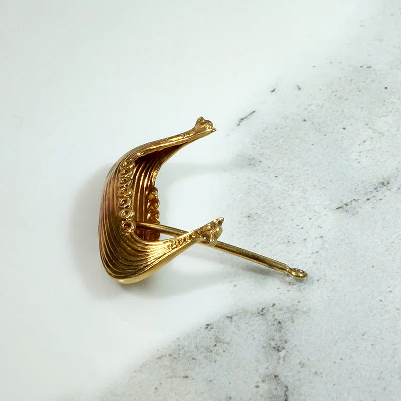 Viking Longship Charm with Double Dragonheads