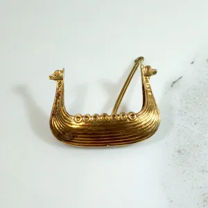 Viking Longship Charm with Double Dragonheads