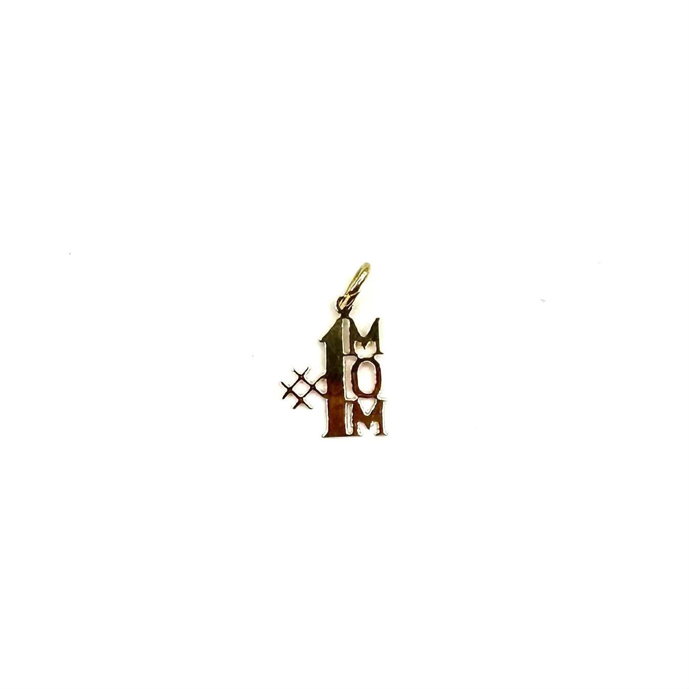 Vintage 14K Tiny #1 Mom Charm