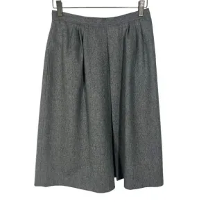 Vintage 90s Evan Picone Grey Wool Blend A Line Knee Length Small