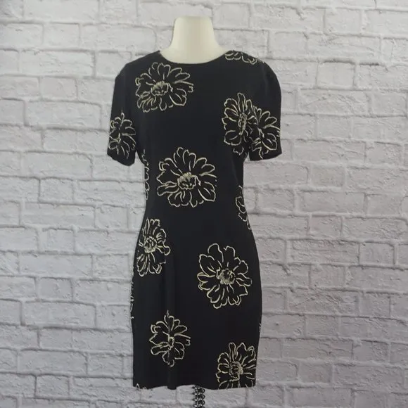 Vintage 90s Sunflower Mini Dress