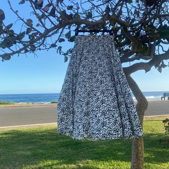 ViNTAGE abstract pattern black &amp; white 80s print sKIrT