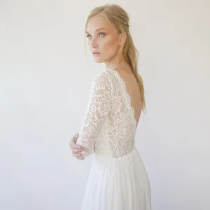 Vintage  Backless wedding dress  #1290