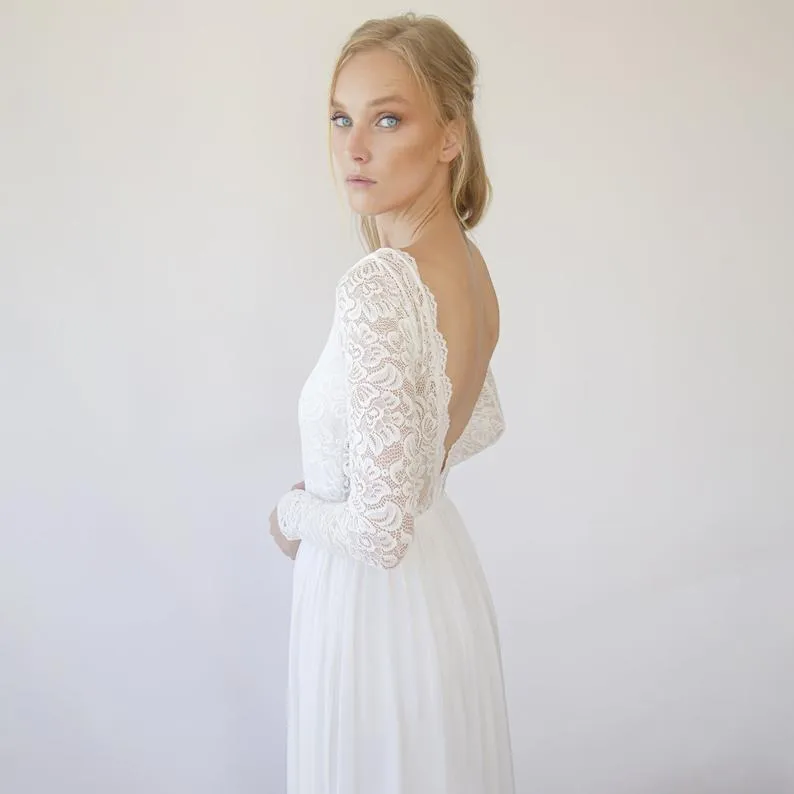 Vintage  Backless wedding dress  #1290