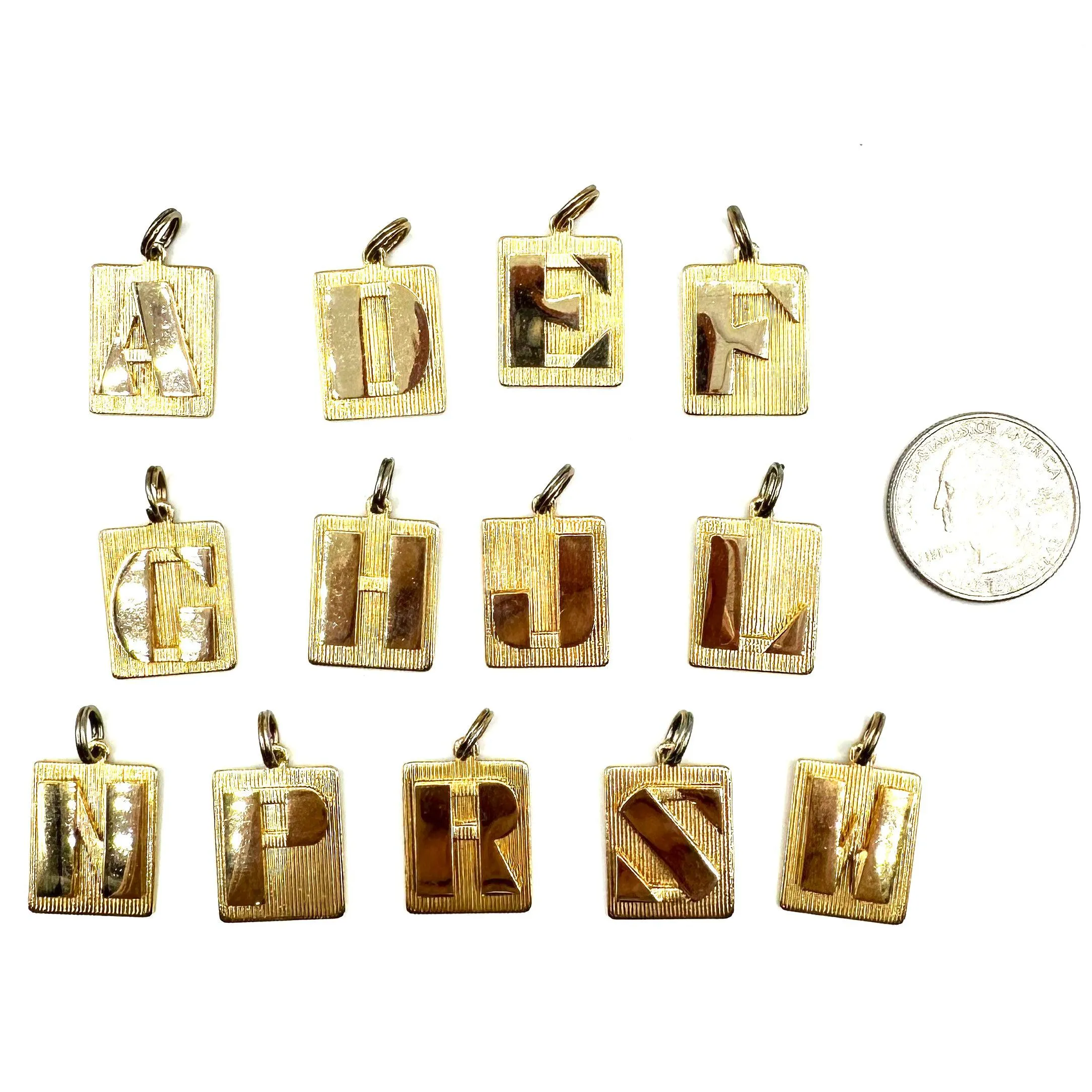 Vintage Brass Art Deco Letters