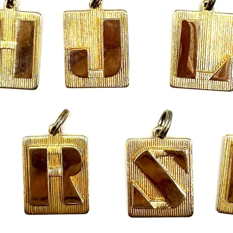 Vintage Brass Art Deco Letters