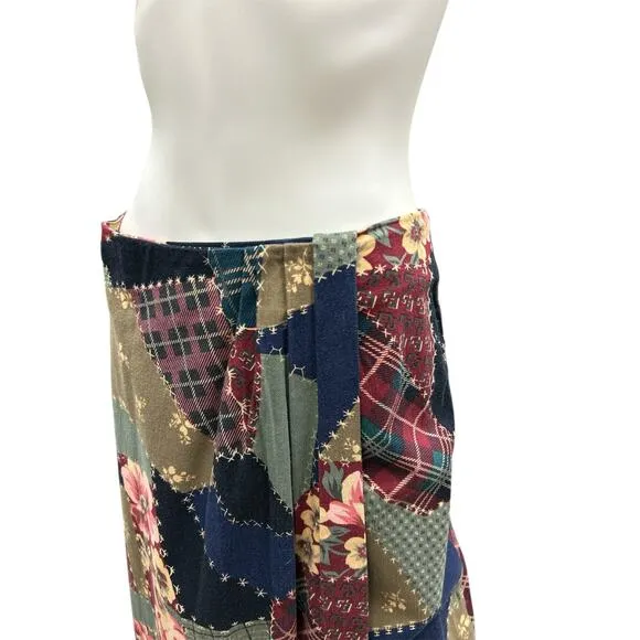 Vintage Cambridge Country Store Skirt Women’s SZ XL Wrap Cotton Patchwork Print