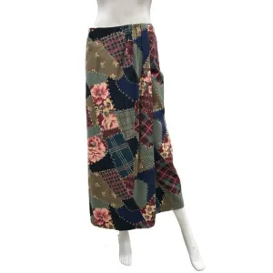 Vintage Cambridge Country Store Skirt Women’s SZ XL Wrap Cotton Patchwork Print