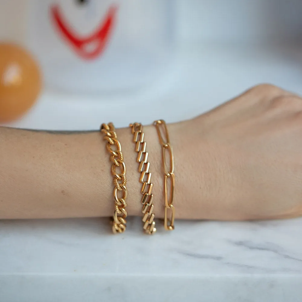 Vintage Cartier Alternating Textured Link Bracelet
