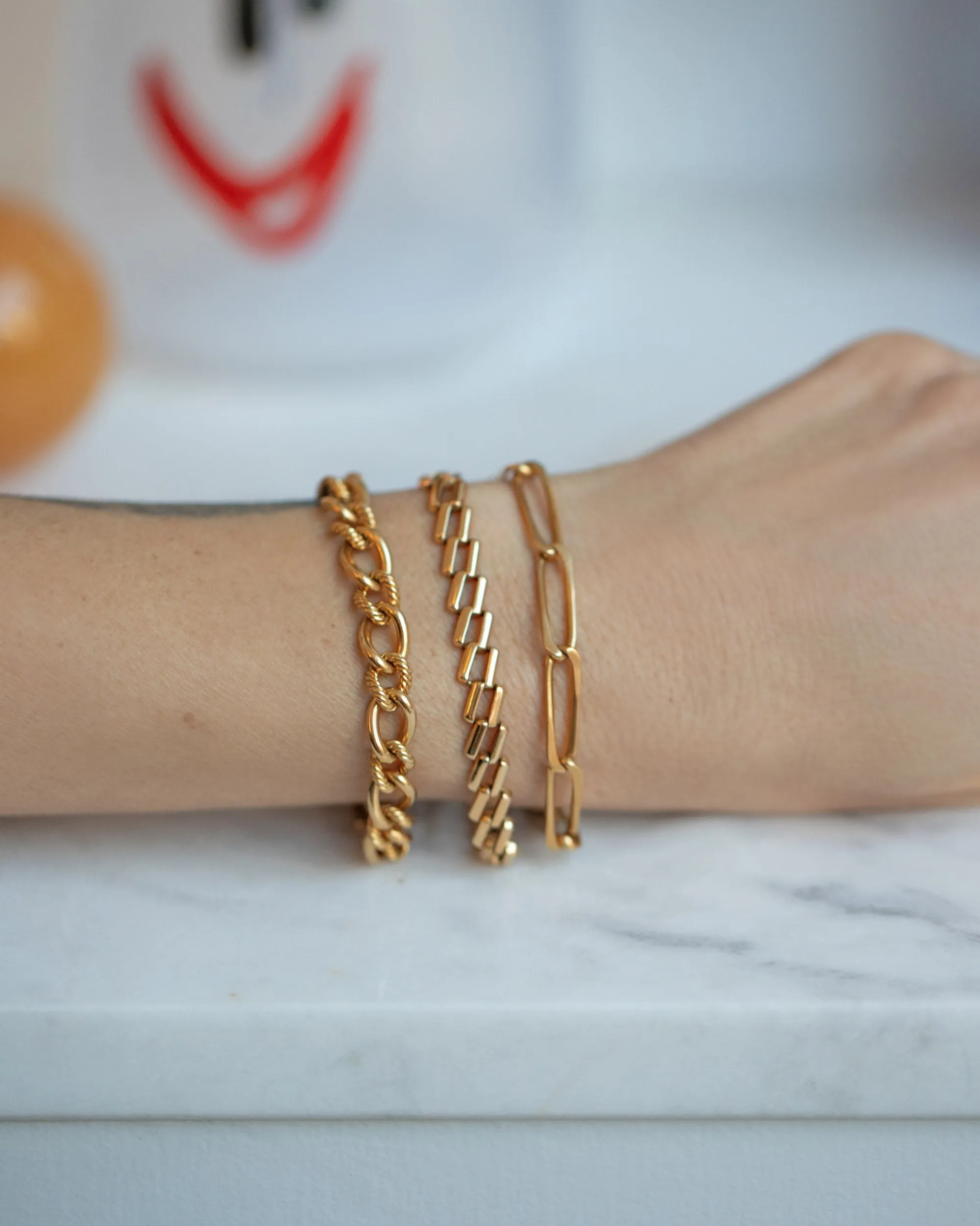 Vintage Cartier Alternating Textured Link Bracelet