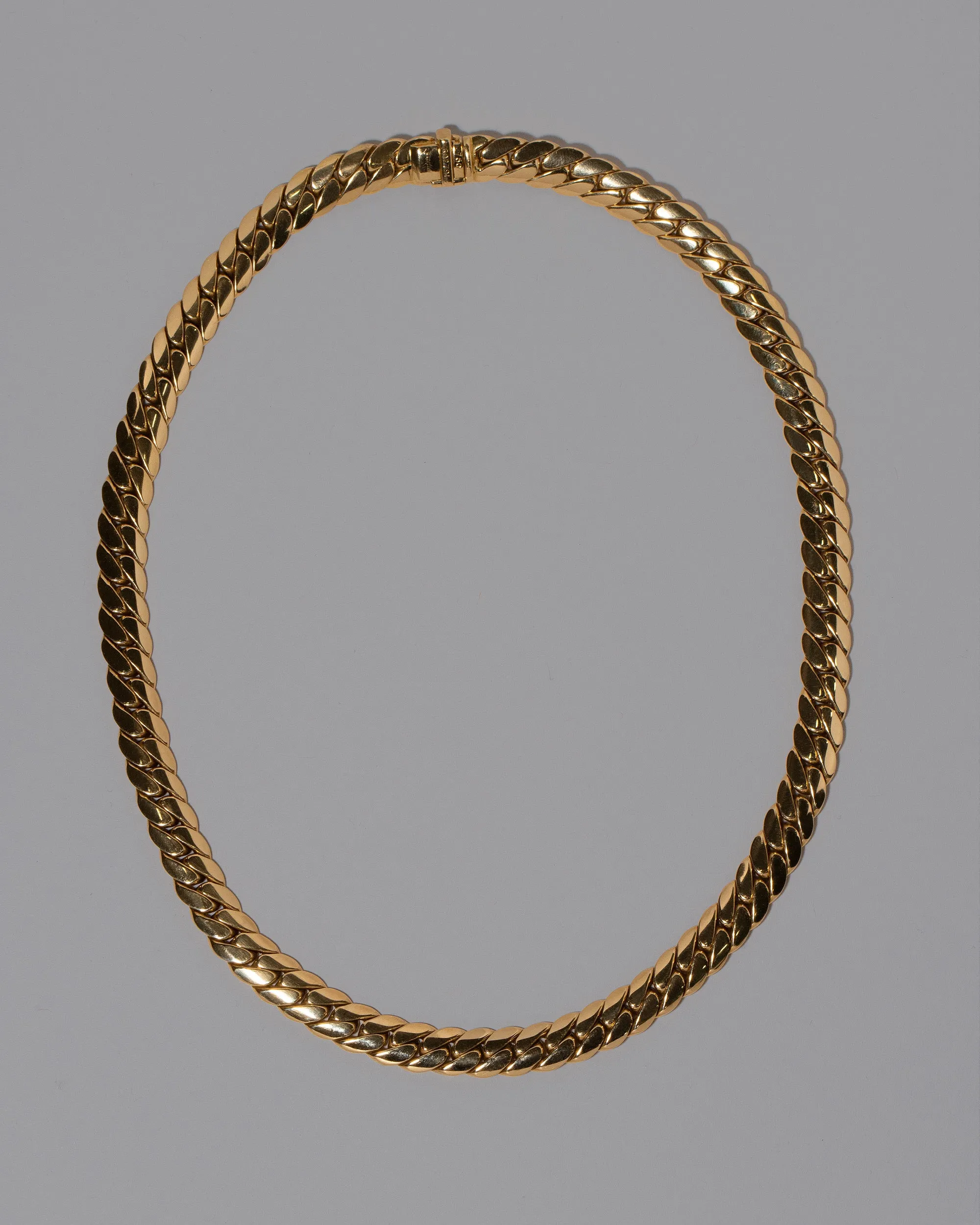 Vintage Cartier Flat Curb Chain Necklace