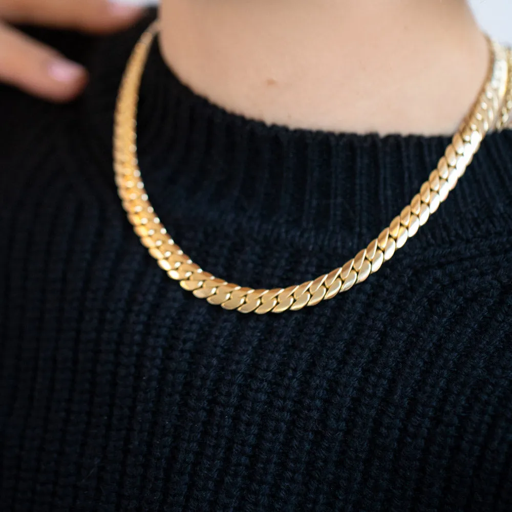 Vintage Cartier Flat Curb Chain Necklace