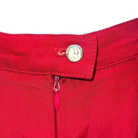 Vintage Desert West by Sherry Holt Cherry Red Flowy Long Maxi Skirt Women Small