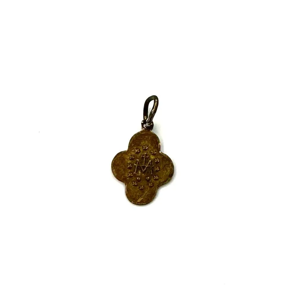 Vintage French Enameled Religious Medal