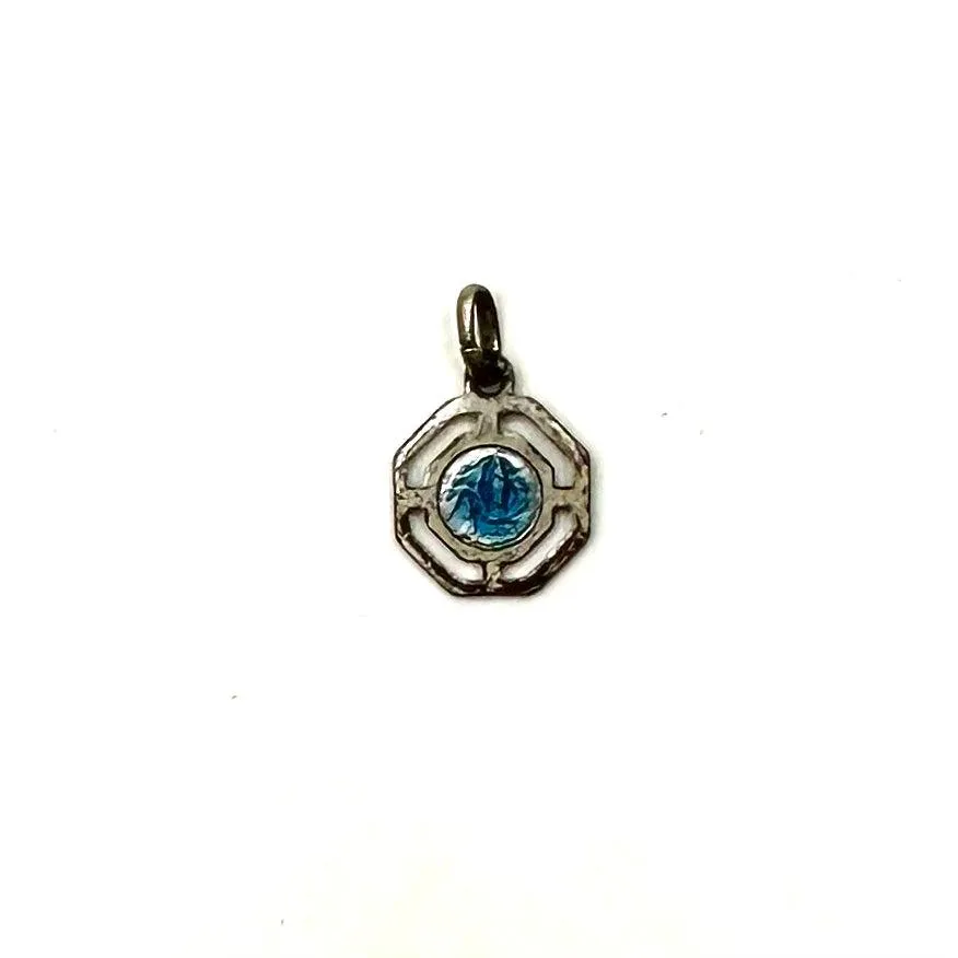 Vintage French Enameled Religious Medal