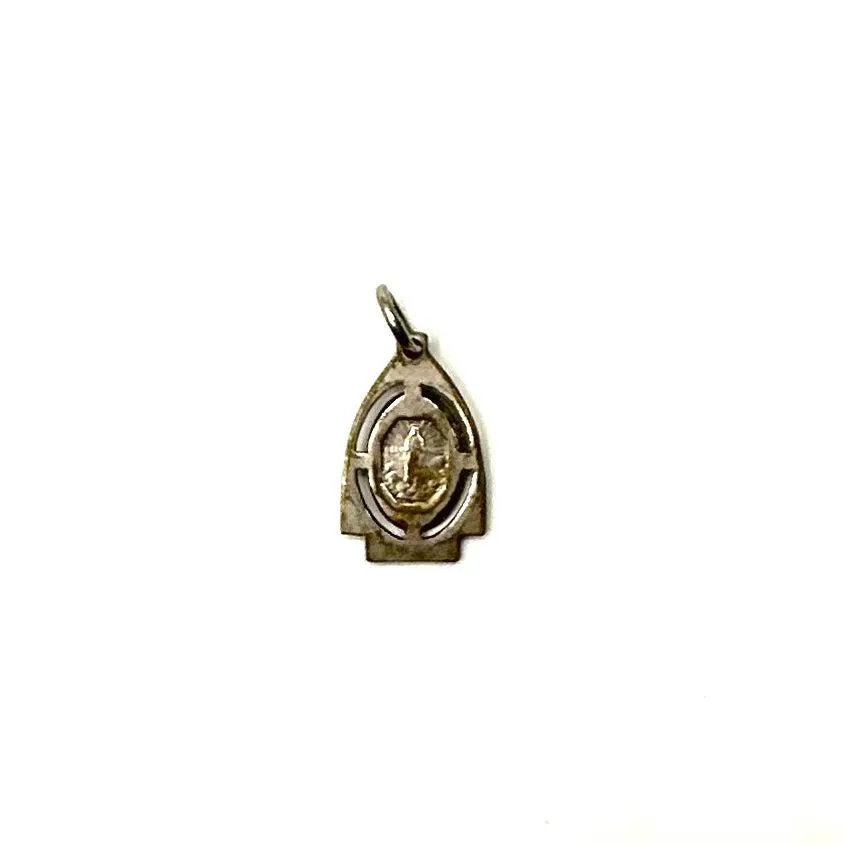 Vintage French Enameled Religious Medal