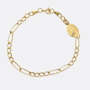 Vintage Gold Figaro Chain Bracelet