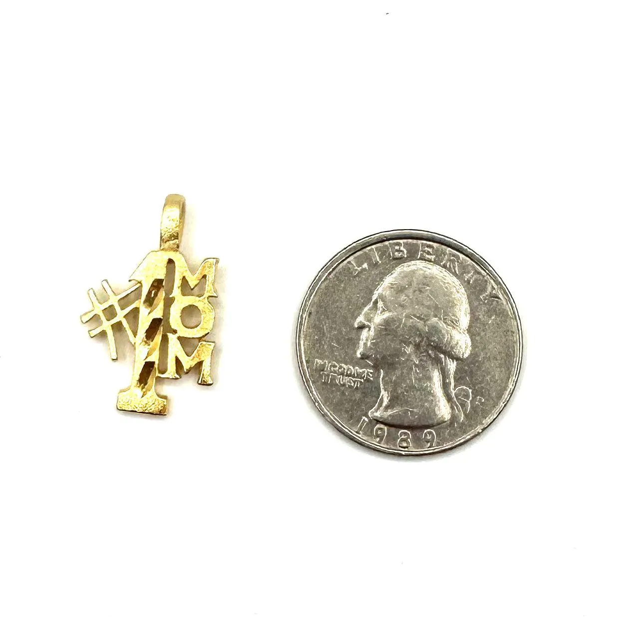 Vintage Gold-Tone #1 Mom Charm
