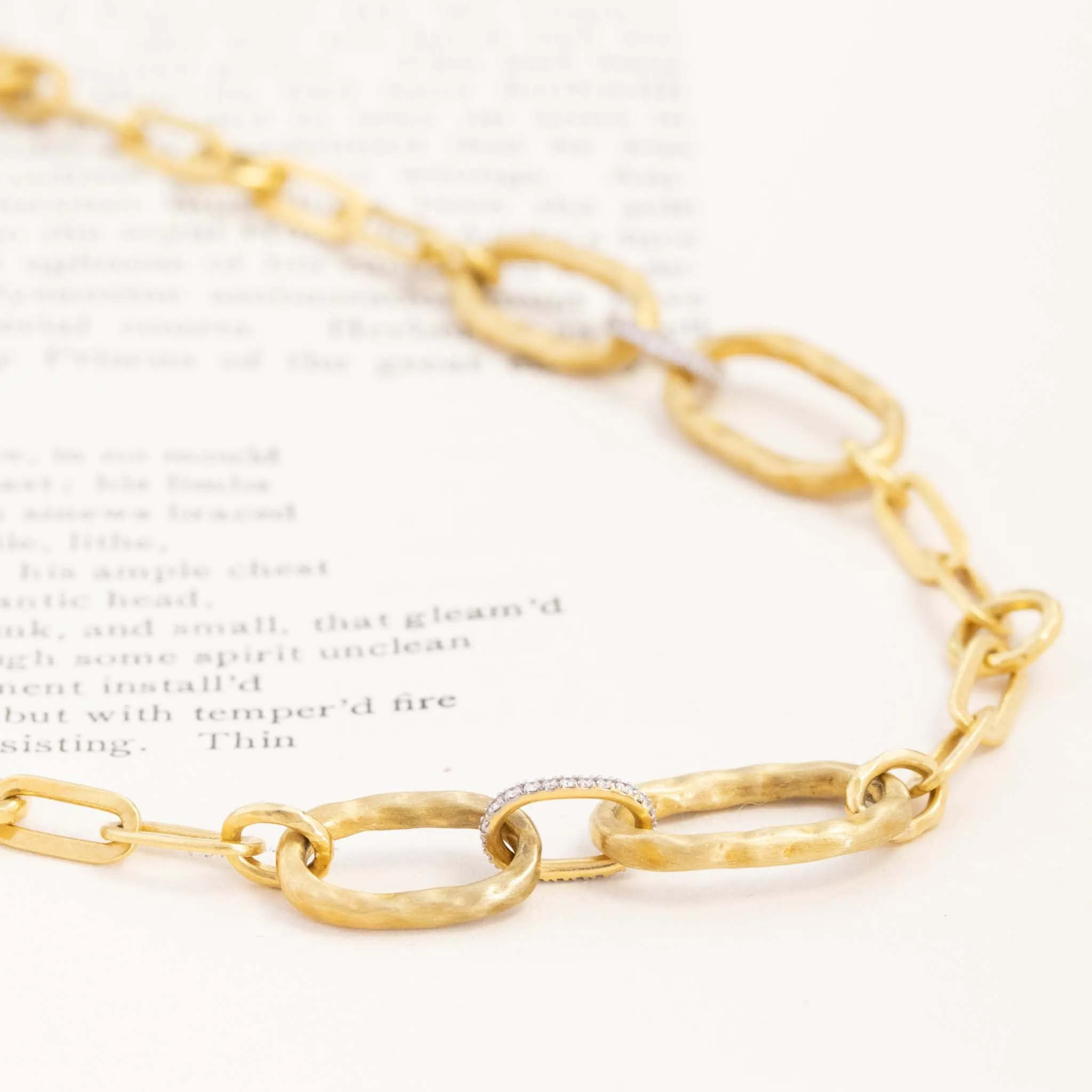 Vintage Jumbo Paper Clip Chain, with Diamonds