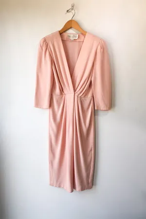 Vintage Oscar de la Renta Bonwit Teller Pink 80s Dress