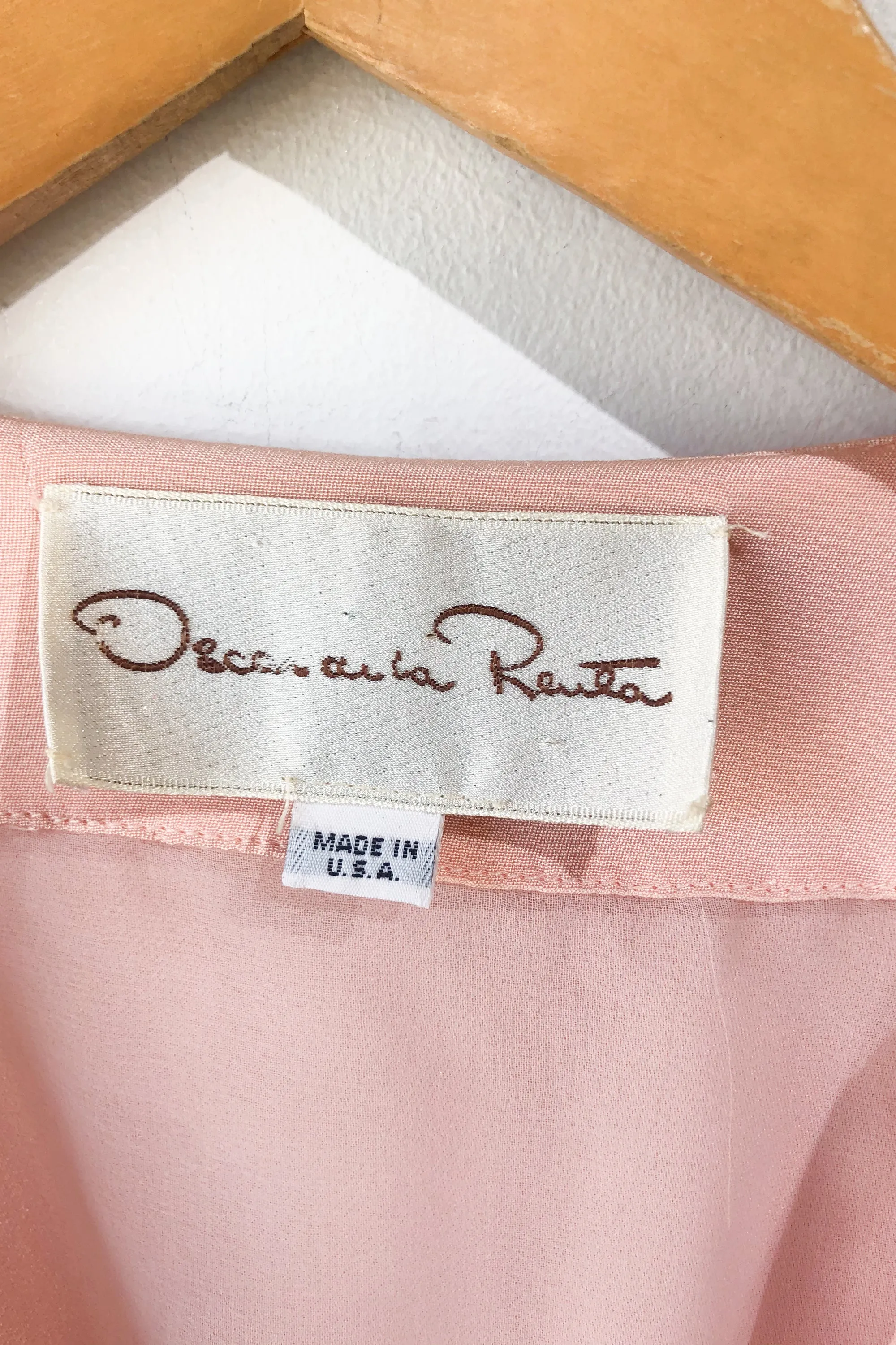 Vintage Oscar de la Renta Bonwit Teller Pink 80s Dress