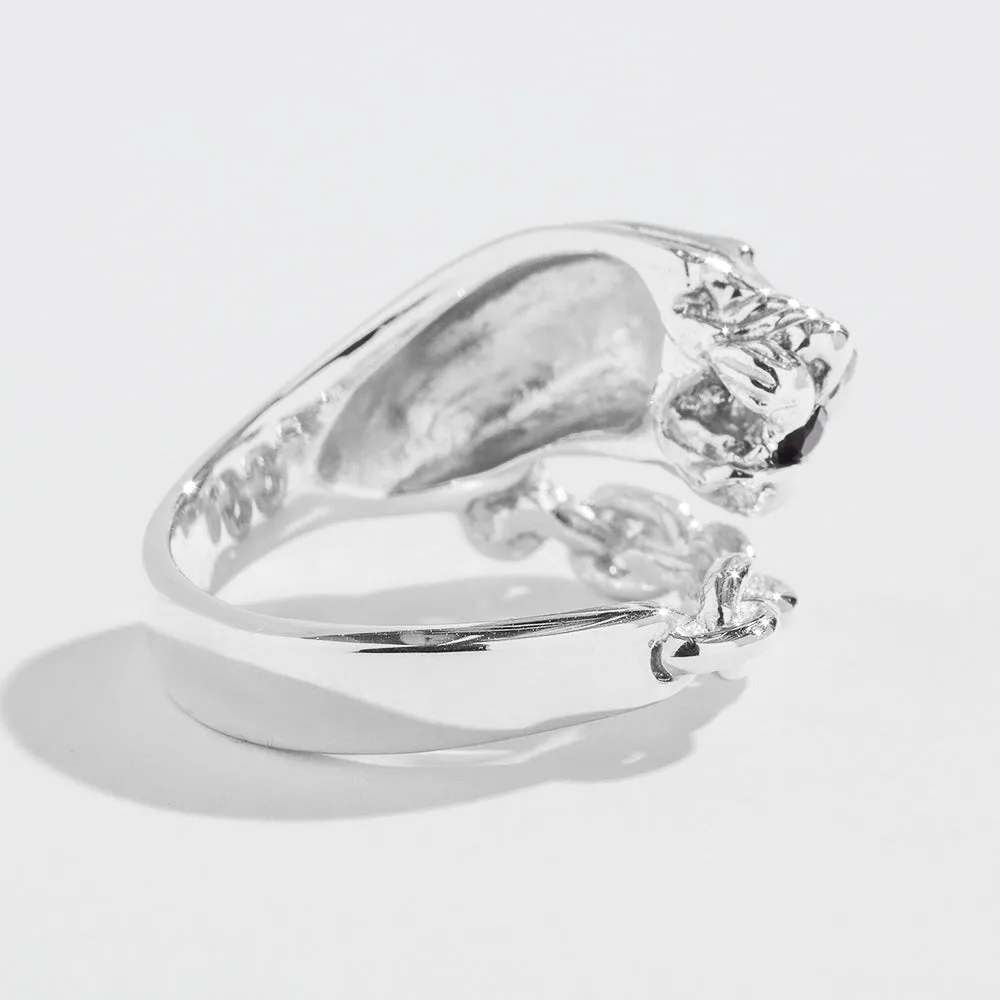 VINTAGE PANTHER IN CHAINS RING | ONYX